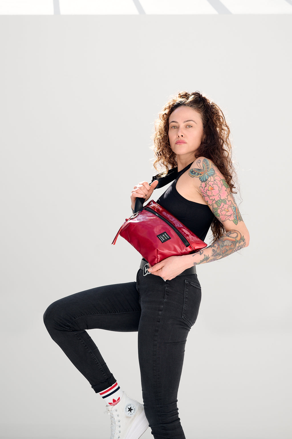 CHERRY BABY crossbody bag worn