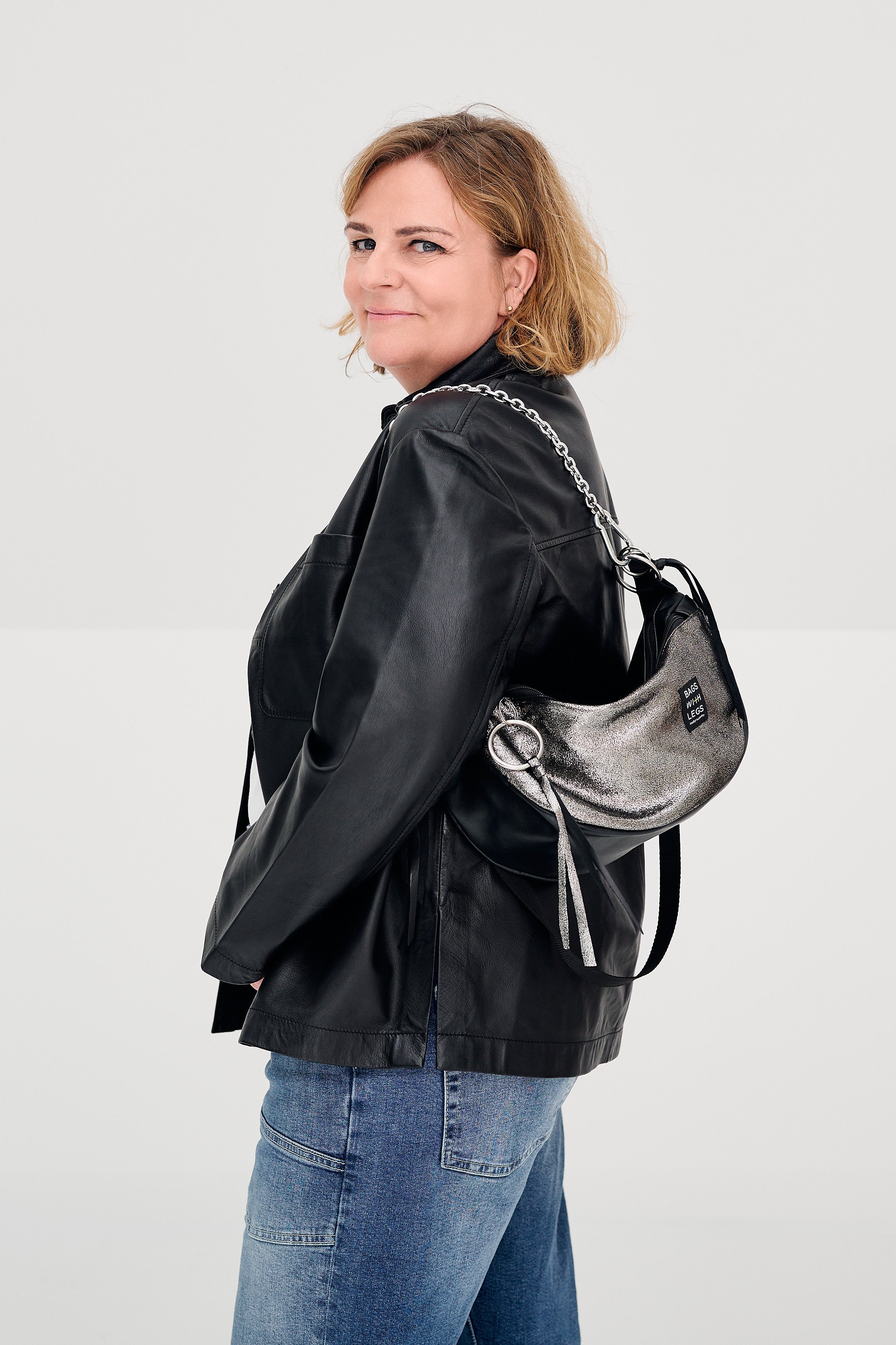 SILVER DUST Middle Size Crossbody bag