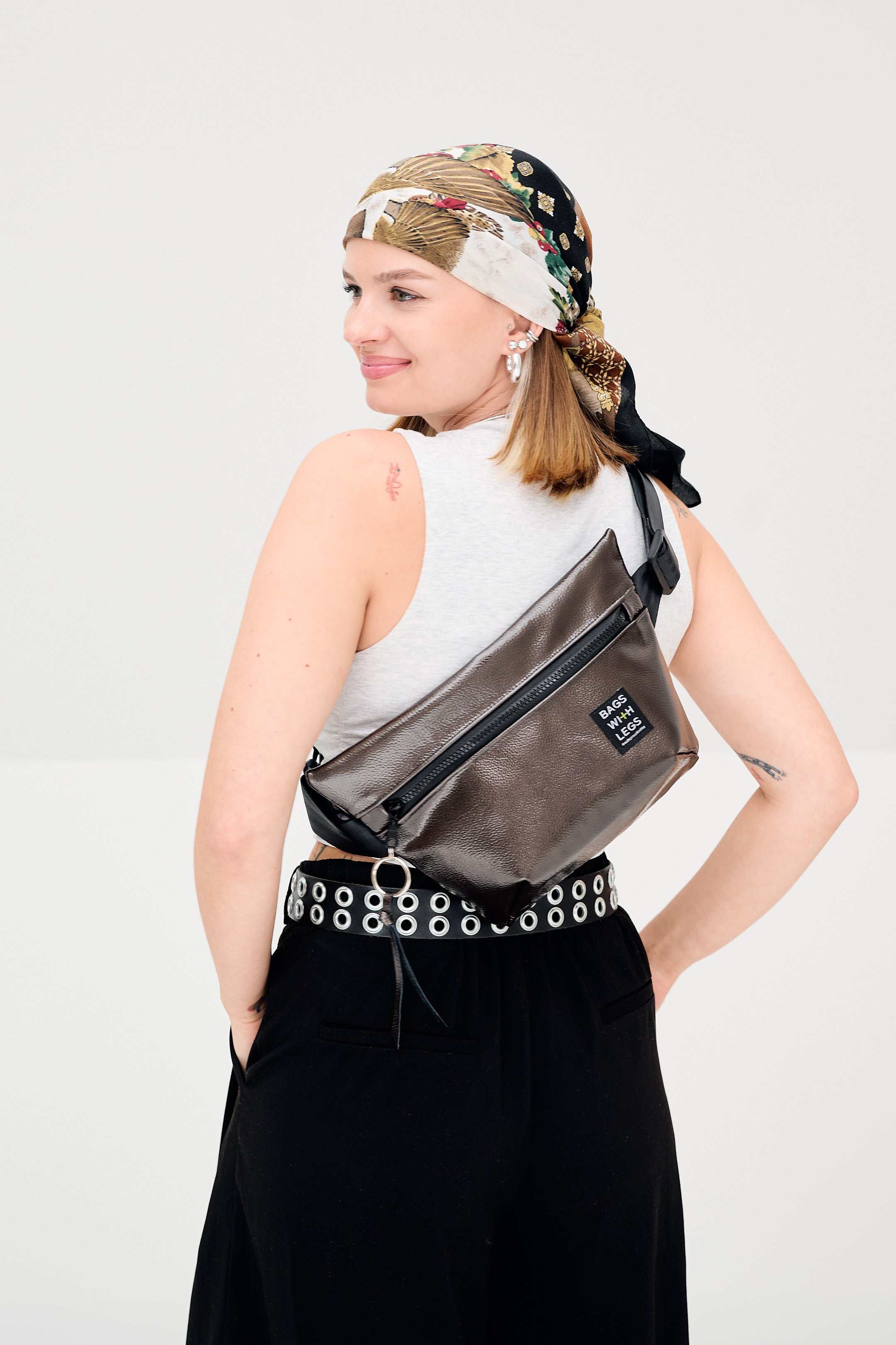 TERRA LUX crossbody bag worn