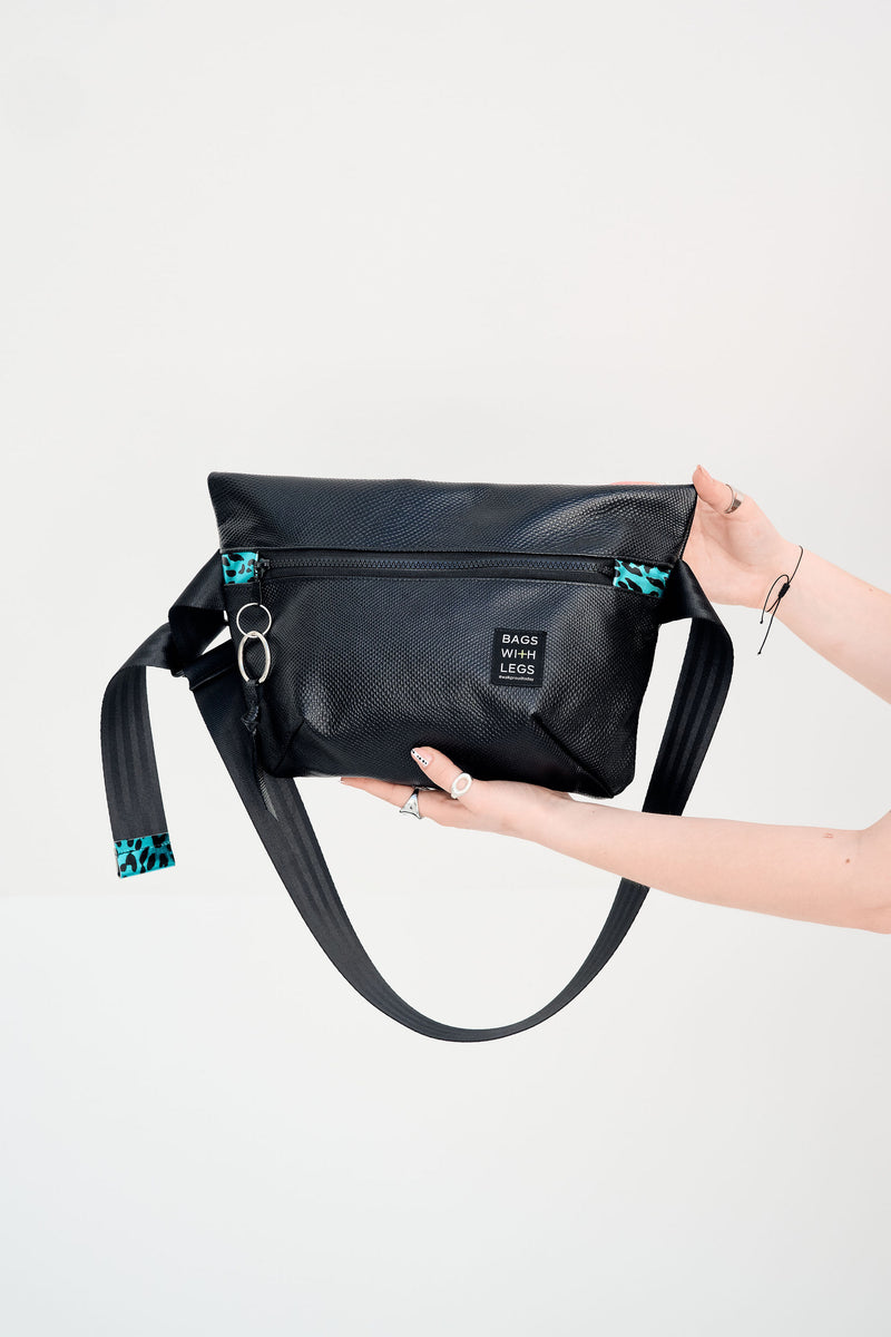 Bigger Osaka Tiger crossbody bag worn