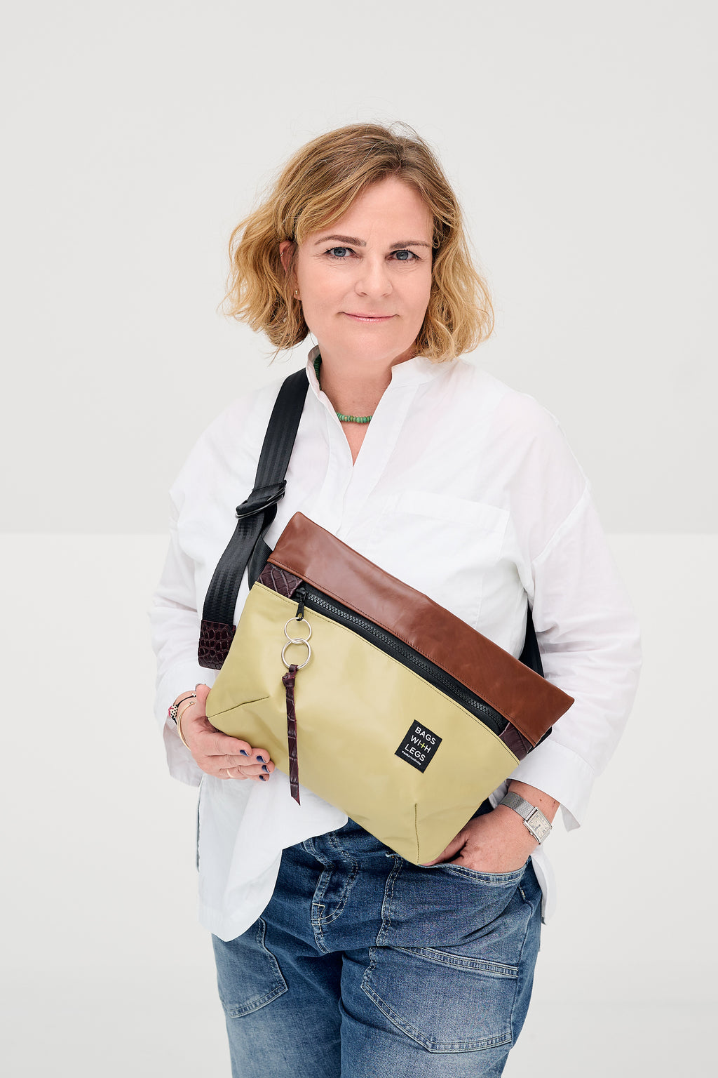 GREEN CRUSH bigger crossbody bag