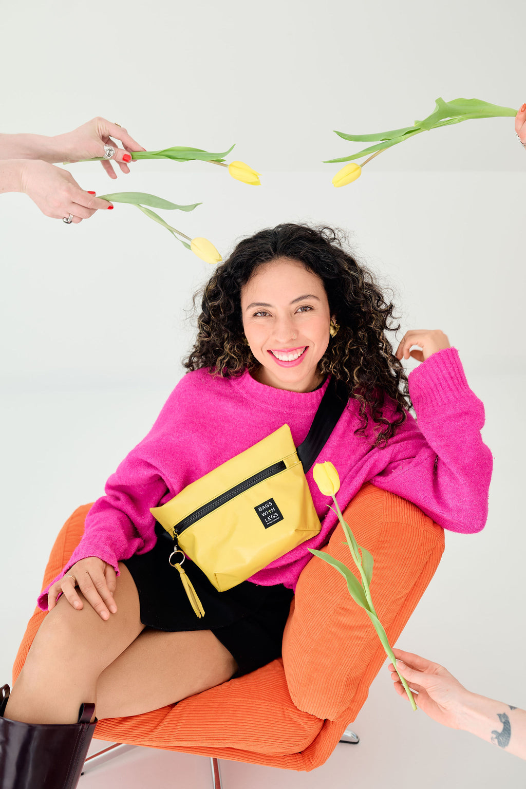 Sunrise crossbody bag worn
