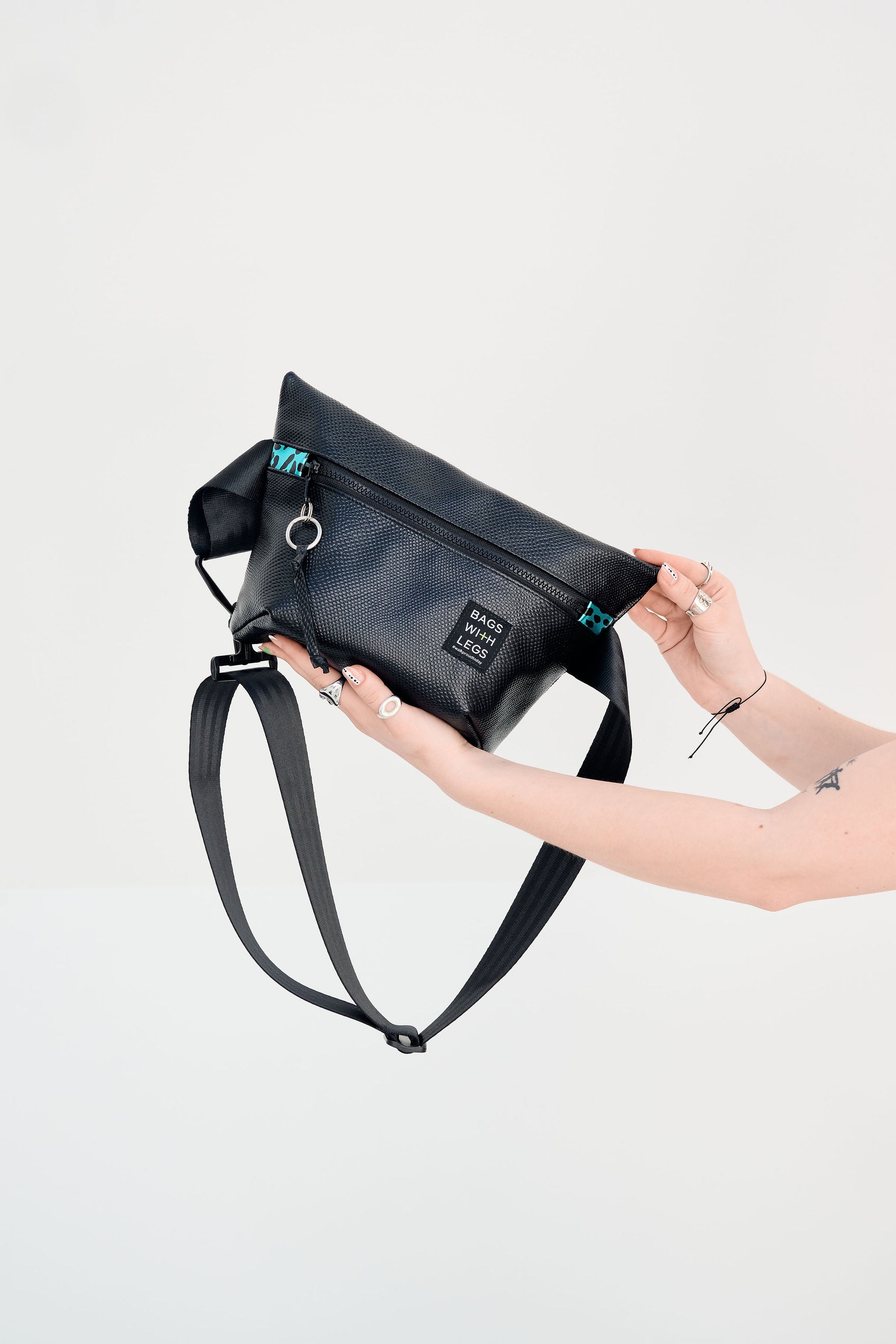 Osaka Tiger crossbody bag worn