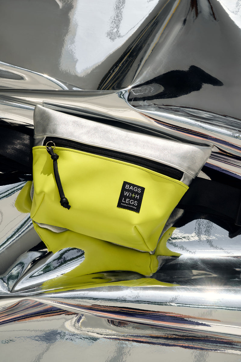 Fizzy Apple crossbody bag worn