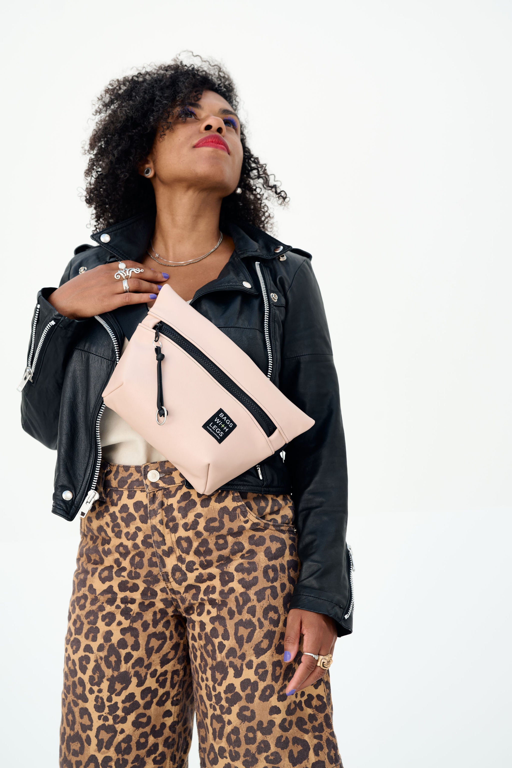 The Nude crossbody bag worn